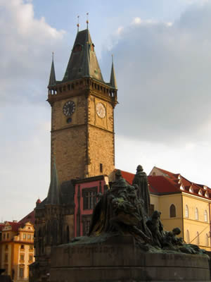 Jan Hus Monument before Old Town Hall